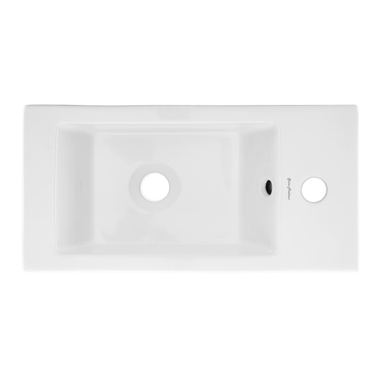 Voltaire 19.5 x 10 White Ceramic Wall-Mount Sink