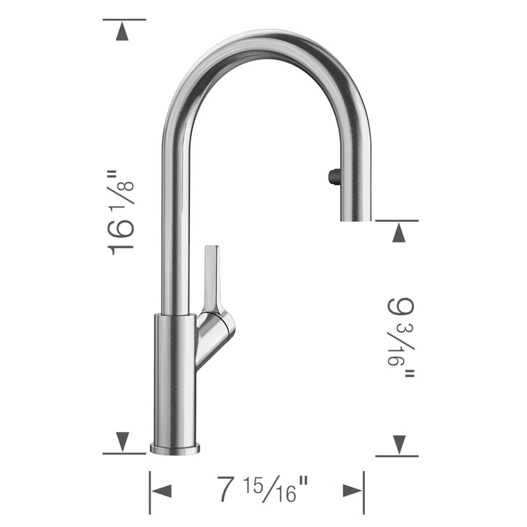 Classic Steel Pull-Down Spray Kitchen Faucet