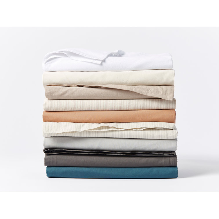 Ginger Organic Cotton Percale Queen Fitted Sheet Set
