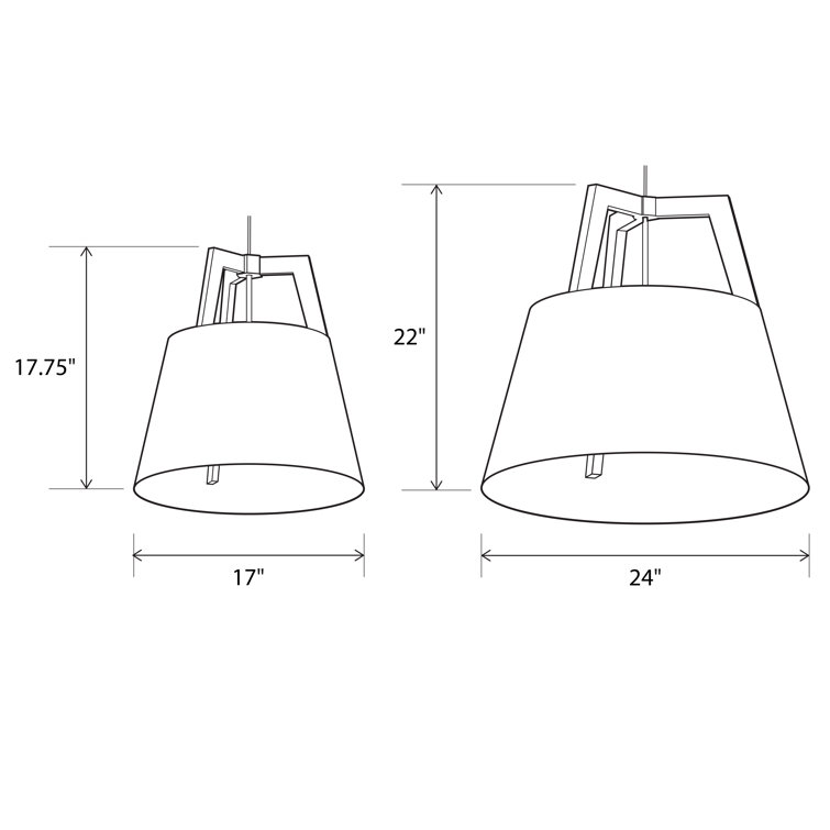 Eco-Friendly Distressed Brass & Walnut 22" LED Pendant Light