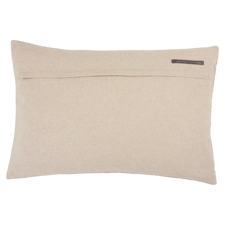 Floretta Embroidered Cotton Lumbar Throw Pillow