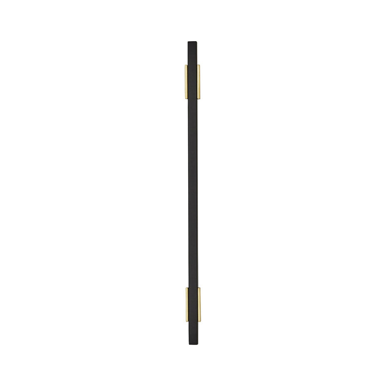 Brushed Gold and Matte Black Modern Bar Pull