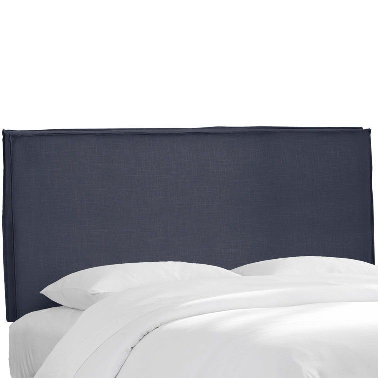 Full Classic Talc Linen Upholstered Panel Headboard