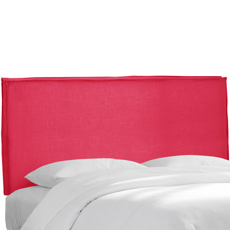 Full Classic Talc Linen Upholstered Panel Headboard