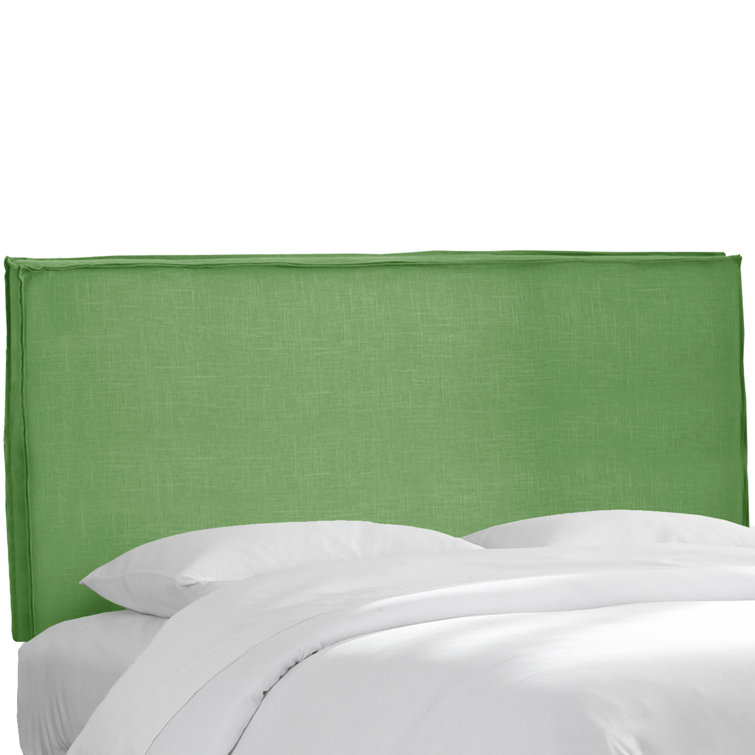 Full Classic Talc Linen Upholstered Panel Headboard