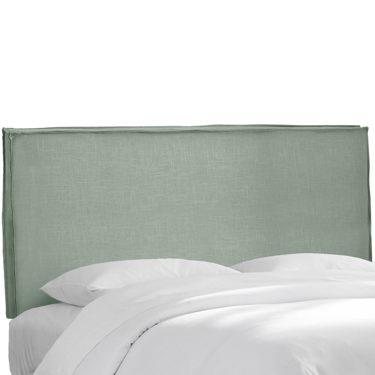 Full Classic Talc Linen Upholstered Panel Headboard