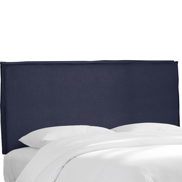 Full Classic Talc Linen Upholstered Panel Headboard