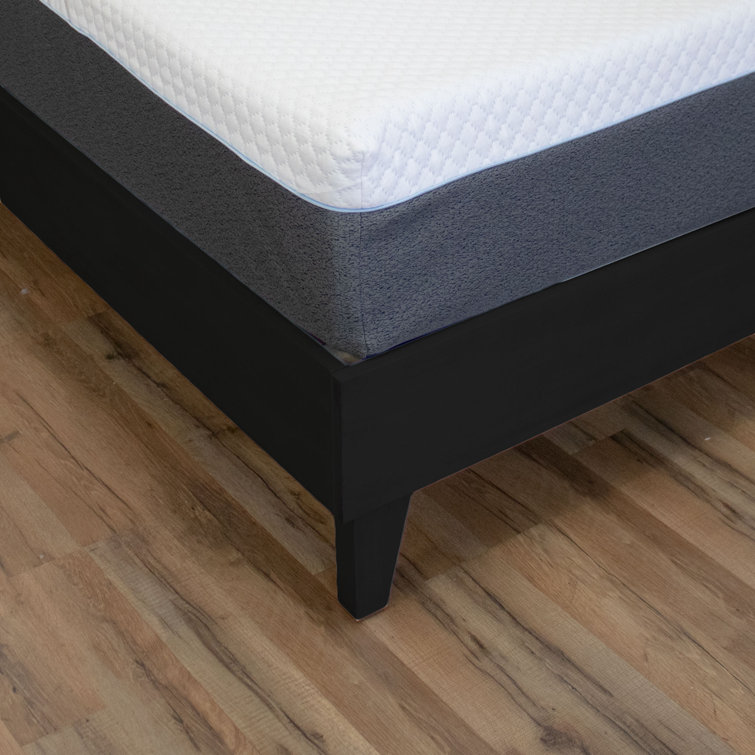 Natural Pine Queen Platform Bed Frame with Slats