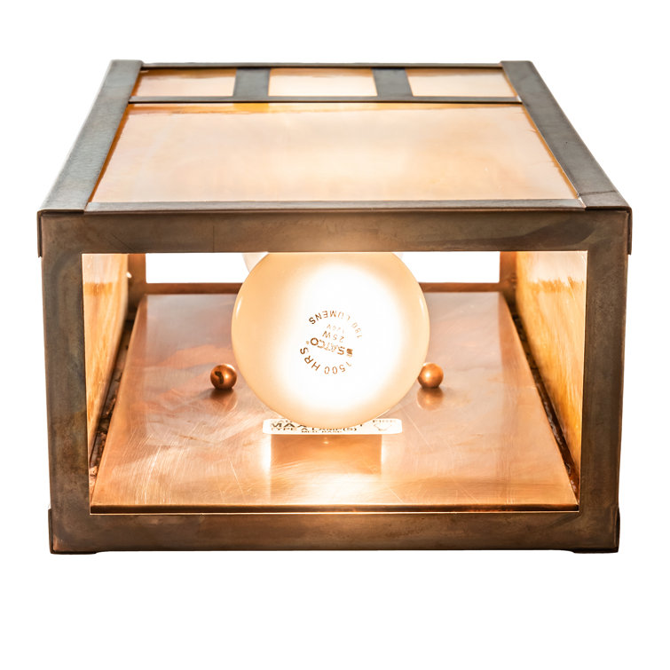 Vintage Copper 2-Light Bronze Dimmable Glass Sconce