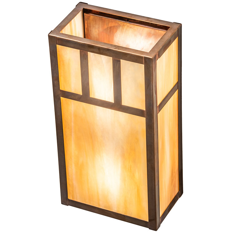 Vintage Copper 2-Light Bronze Dimmable Glass Sconce