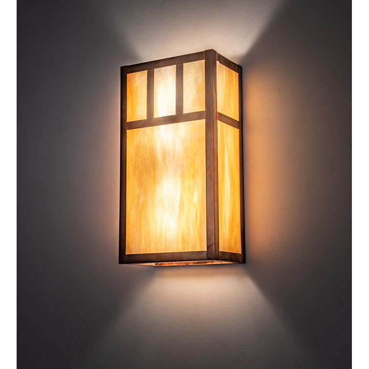 Vintage Copper 2-Light Bronze Dimmable Glass Sconce