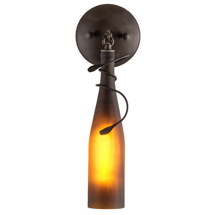 Amber Glass Oil Rubbed Bronze Dimmable Sconce