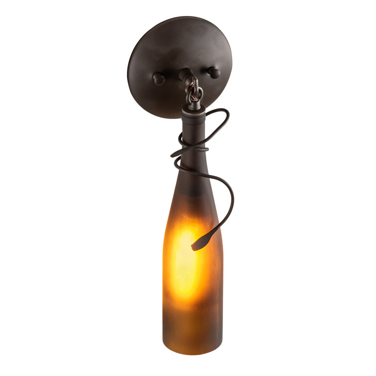 Amber Glass Oil Rubbed Bronze Dimmable Sconce