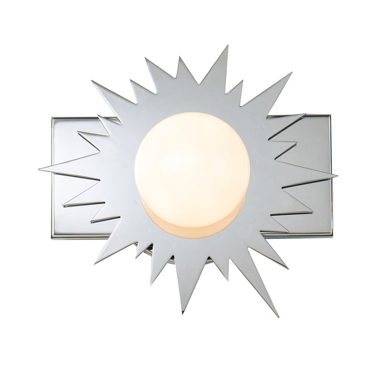 Soleil Polished Chrome 1-Light LED Sconce with Sanded Glass
