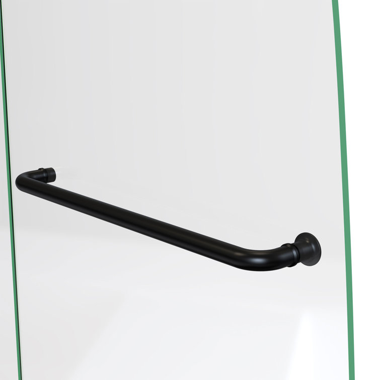 DreamLine Aqua Ultra 48" x 58" Frameless Hinged Tub Door in Satin Black