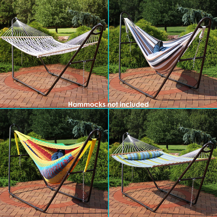 Bronze Heavy-Duty Steel Universal Hammock Stand for 9 to 14 Feet Hammocks