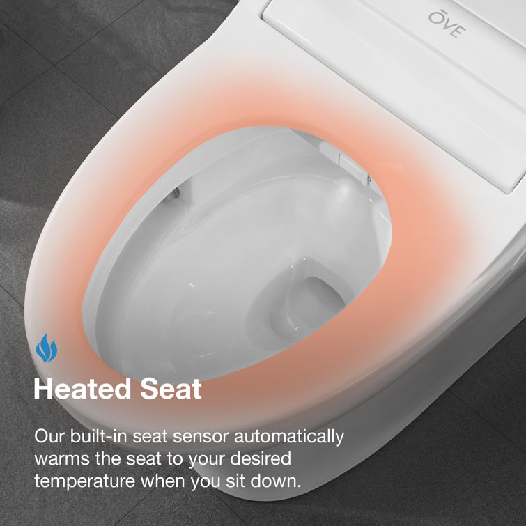 Wilma White High Efficiency Elongated Two Piece Bidet Toilet