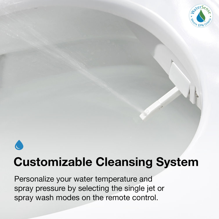 Wilma White High Efficiency Elongated Two Piece Bidet Toilet