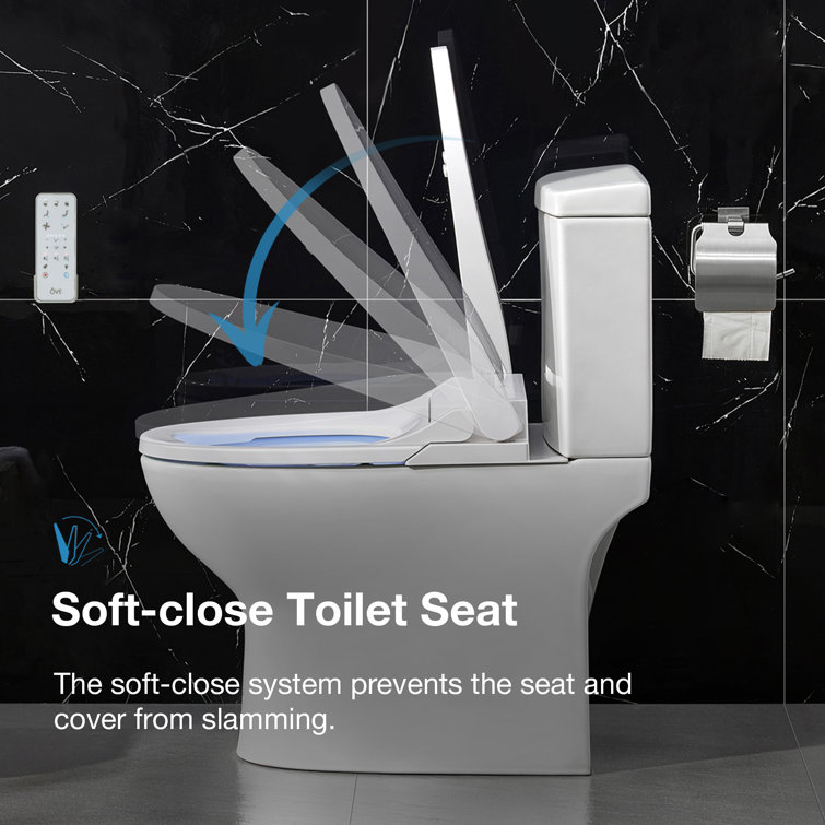 Wilma White High Efficiency Elongated Two Piece Bidet Toilet
