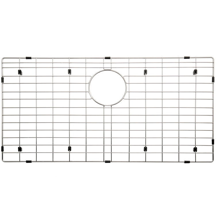 29.29-Inch x 15.39-Inch Stainless Steel Sink Grid with Rear Drain