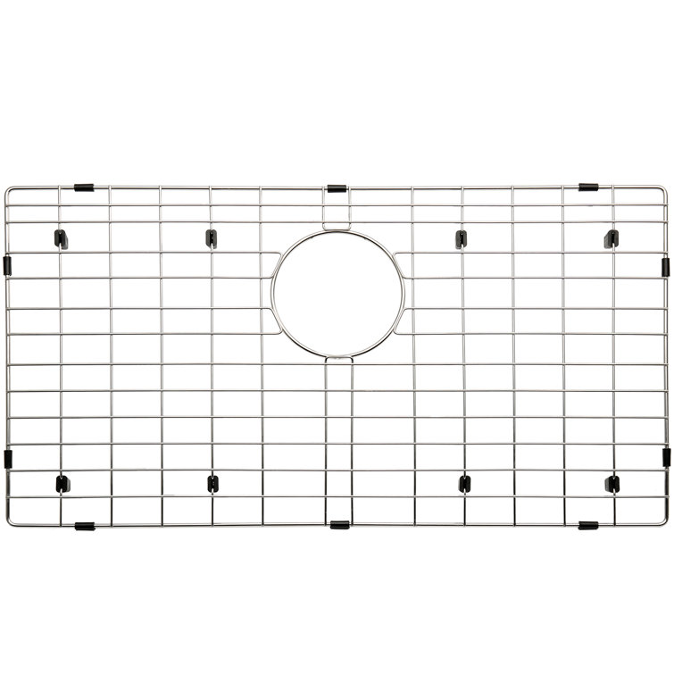 27.44" x 14.45" Stainless Steel Sink Grid with Rear Drain