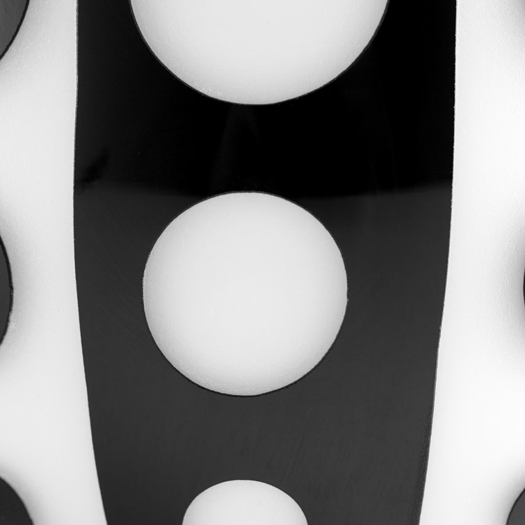 Monochrome Polka Dot Glass Bud Vase 11" H x 7" W