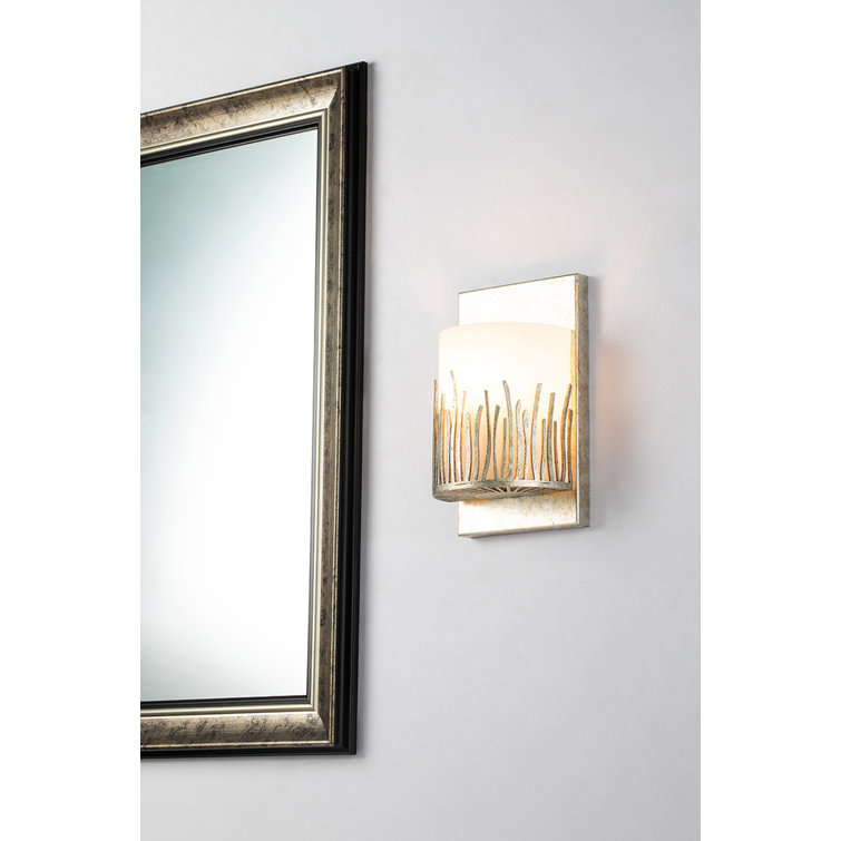Sawgrass Silver Leaf 1-Light Dimmable Wall Sconce