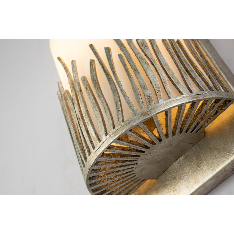 Sawgrass Silver Leaf 1-Light Dimmable Wall Sconce