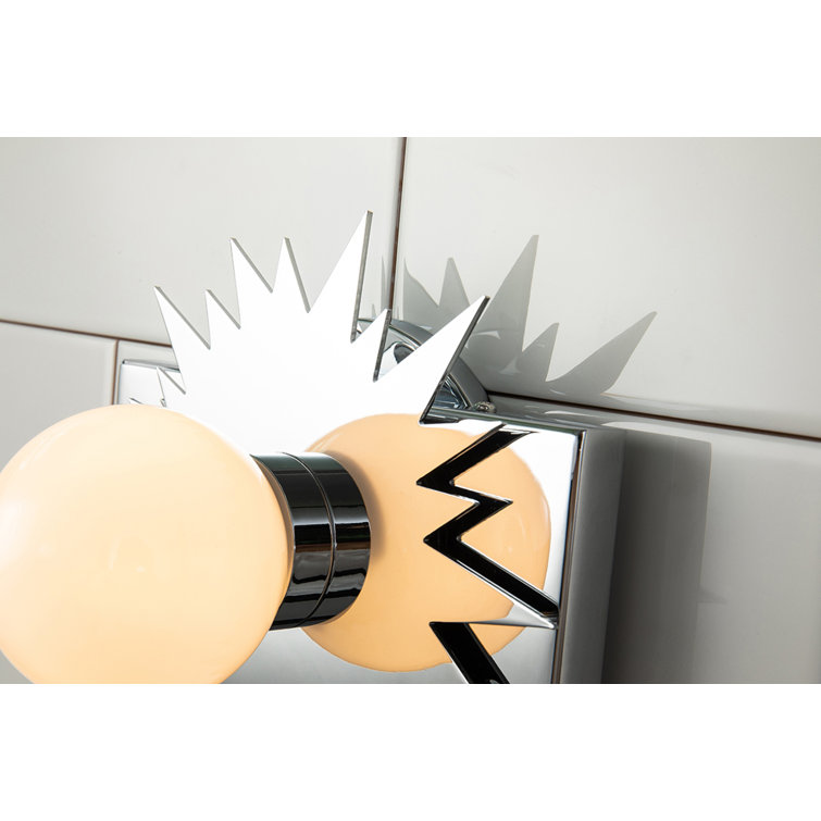 Soleil Polished Chrome 1-Light LED Sconce with Sanded Glass