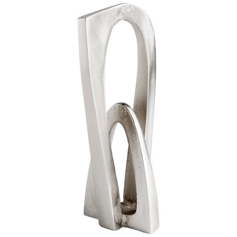 Silver 14" Aluminum Double Arch Abstract Sculpture
