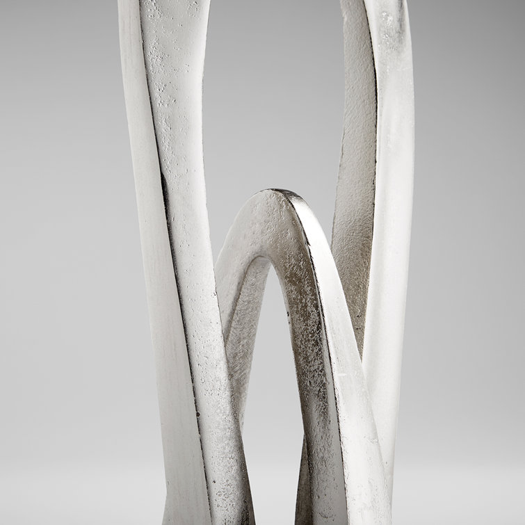 Silver 14" Aluminum Double Arch Abstract Sculpture