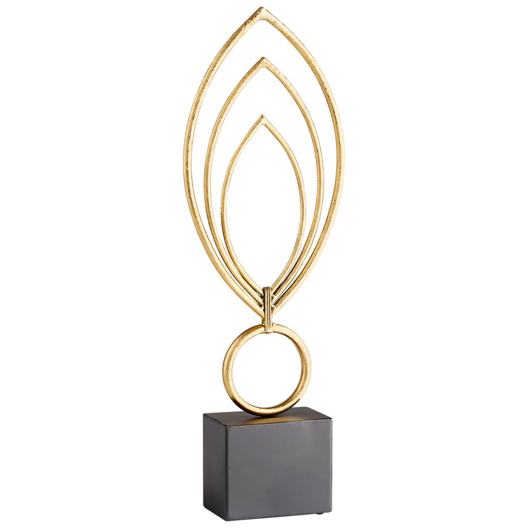 Nova Gold & Black Teardrop Iron Tabletop Sculpture