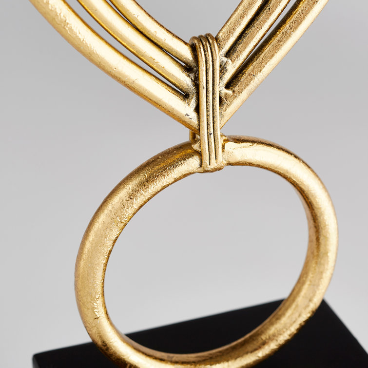 Nova Gold & Black Teardrop Iron Tabletop Sculpture