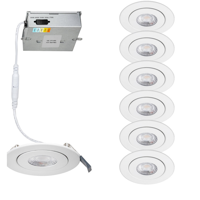 Lotos Selectable CCT 4.75'' White Aluminum LED Recessed Lighting Kit