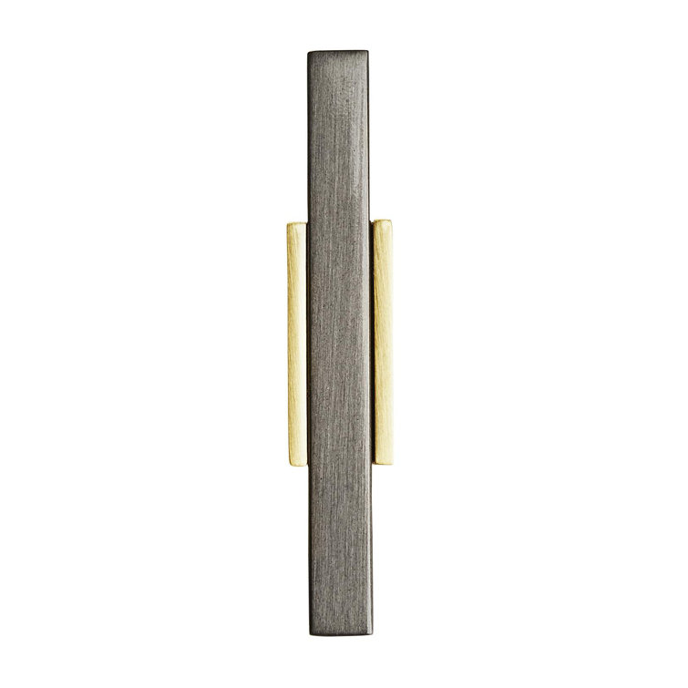 Brushed Gold and Chrome T-Handle Cabinet Knob