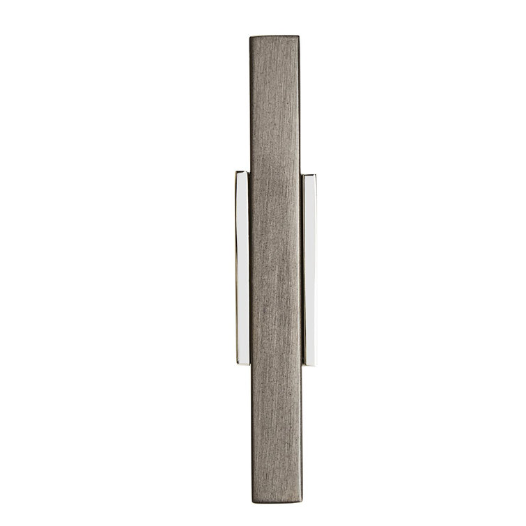 Polished Chrome and Black T-Handle Cabinet Knob