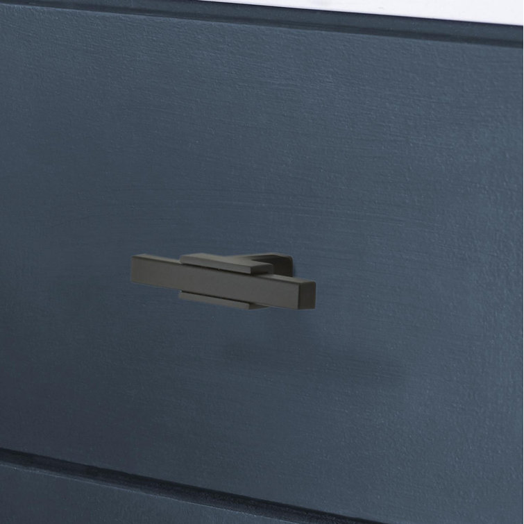 Matte Black Aluminum T-Handle Cabinet Knob with Mounting Hardware