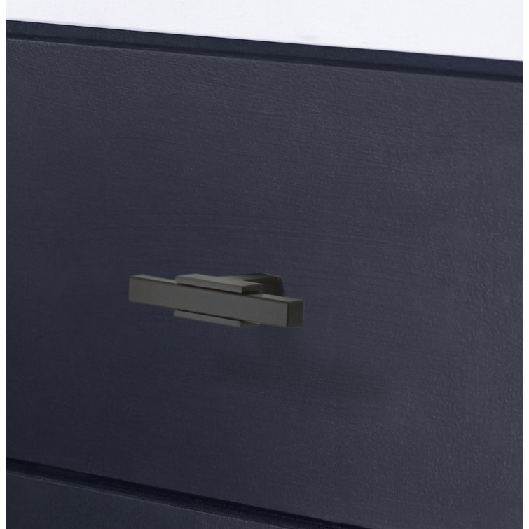 Matte Black Aluminum T-Handle Cabinet Knob with Mounting Hardware