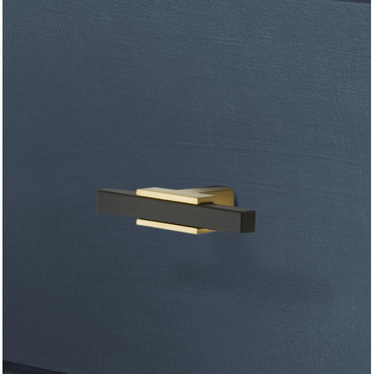 Urbanite Brushed Gold and Matte Black T-Handle Knob