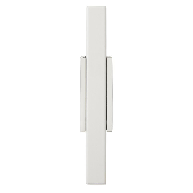Polished Chrome and White T-Handle Cabinet Knob