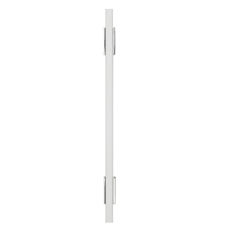 Urbanite Polished Chrome and White Bar Pull with Mounting Hardware