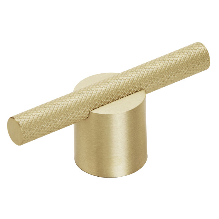 Matte Gold Art Deco Bar Cabinet Pull with Mounting Hardware