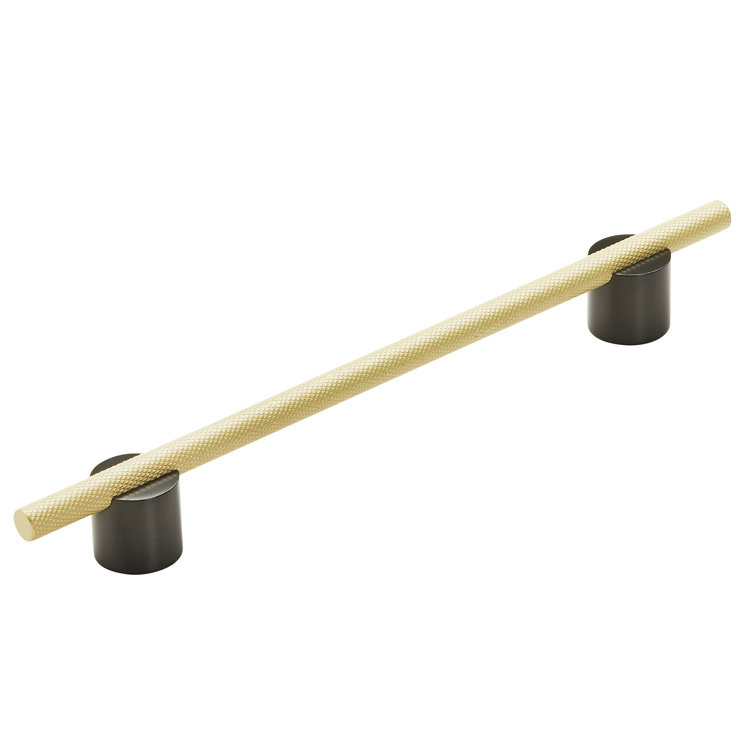 Transcendent Matte Black and Gold Modern Cabinet Pull