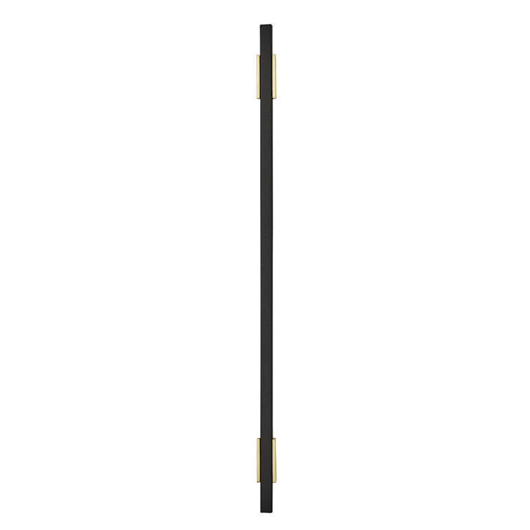 Brushed Gold and Matte Black Modern Bar Pull