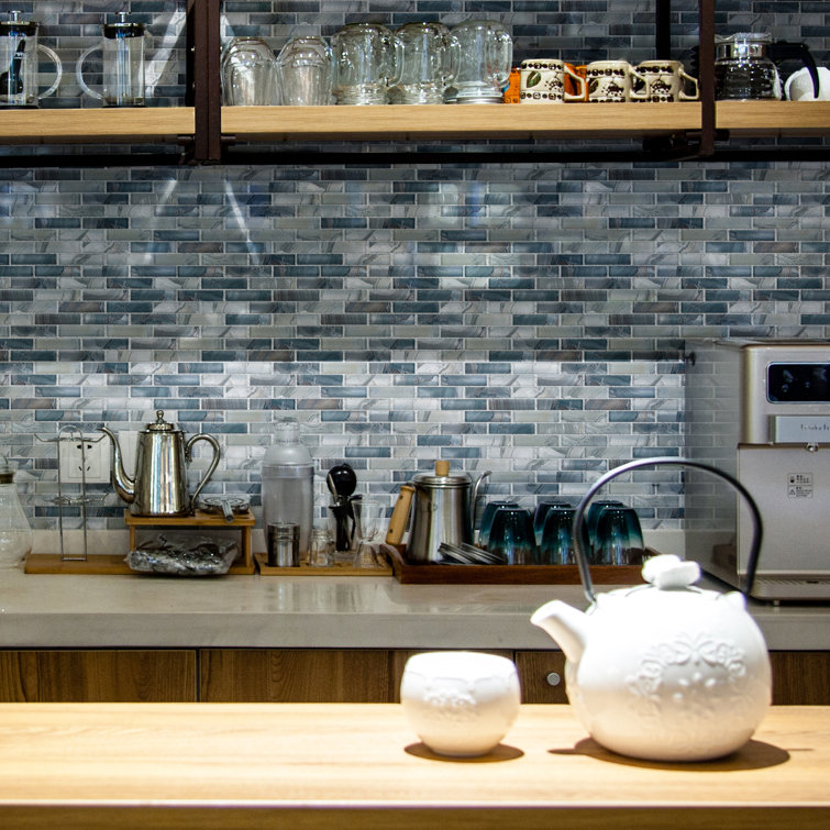 Aegean Blue Glass Mosaic Tile for Kitchen and Bathroom