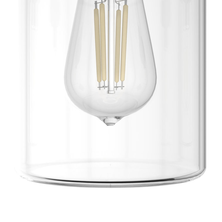 Onyx Bengal Rustic 3-Light LED Jar Pendant with Clear Glass Shades