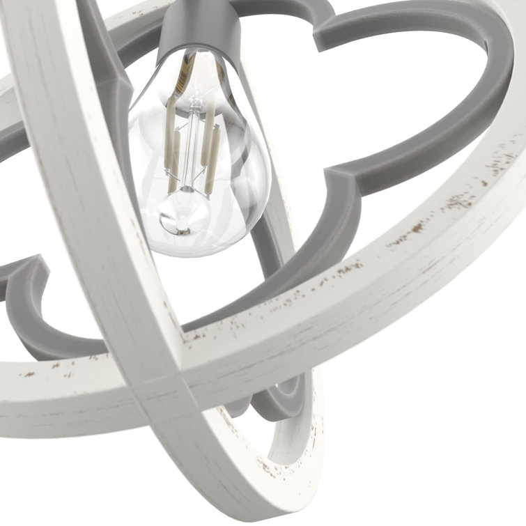 White Aluminum Mini Globe Pendant Light with LED