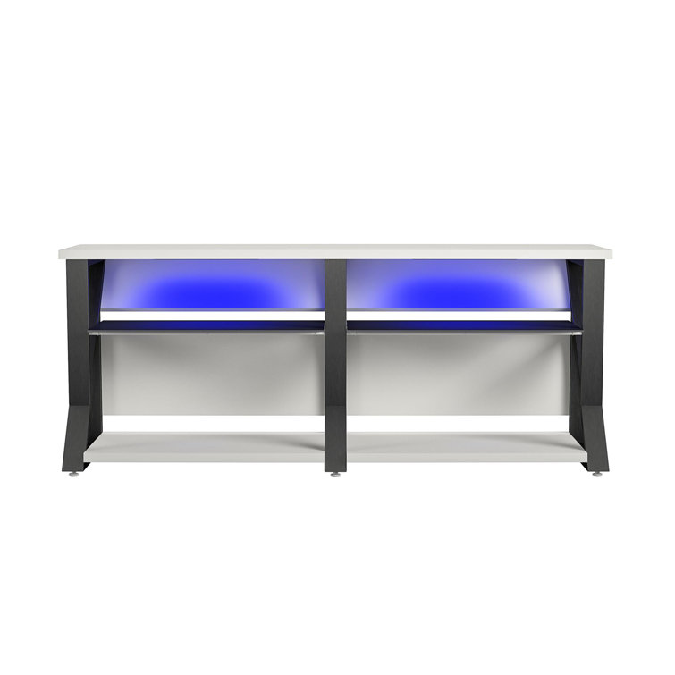 NTense Genesis 70" White Gaming TV Stand with RGB Lights