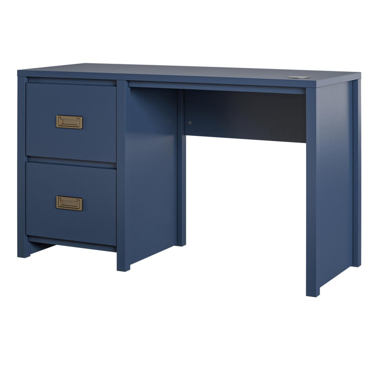 Gray MDF Computer Desk with Drawer and Wireless Charging Pad