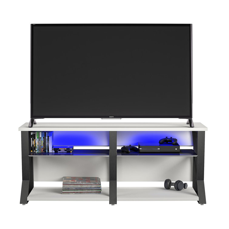 NTense Genesis 70" White Gaming TV Stand with RGB Lights